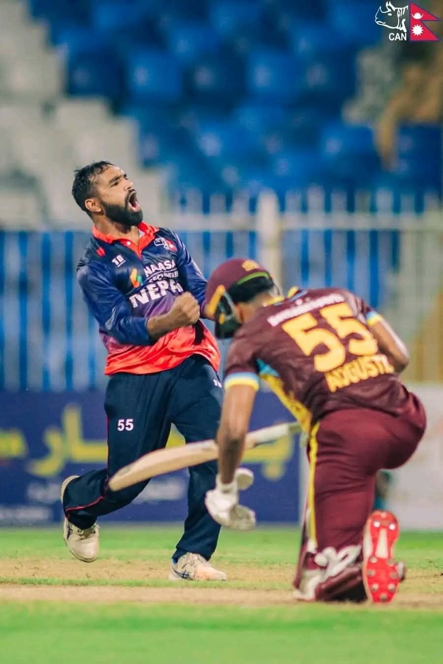 युनिटी कप टी-२०आई शृंखला एक खेल अगावै नेपालका ऐतिहासिक जित ।